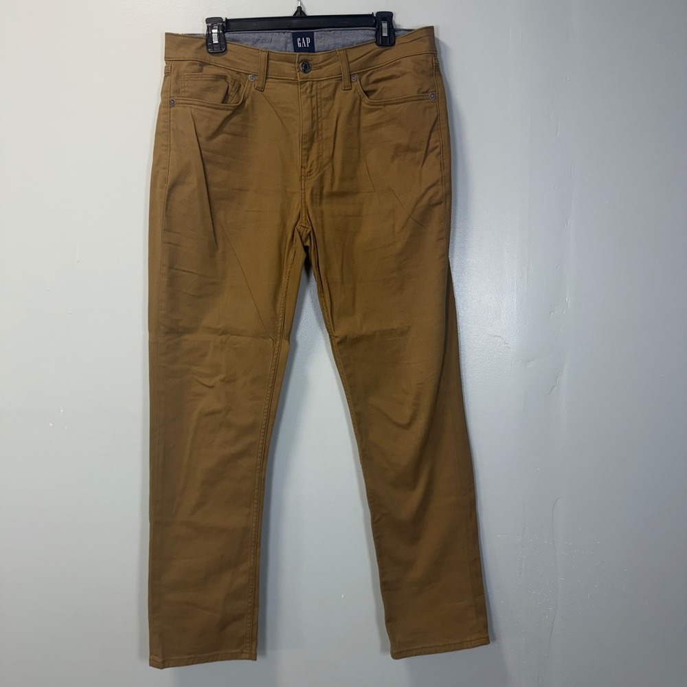 Gap Mens 34x30 Brown Slim Fit Chino Pants GP005971 Business Casual‎ Preppy
